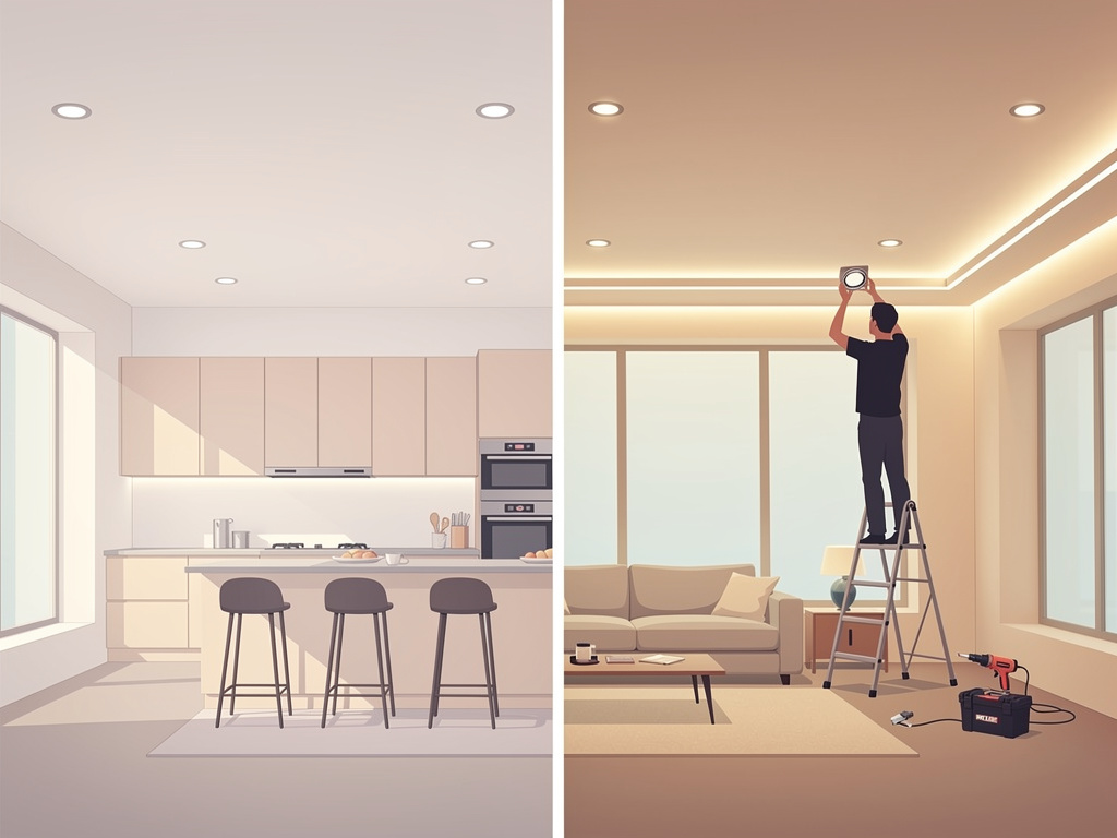 Один натяжной потолок или зонирование светом в кухне‑гостиной: как выбрать без ошибок Potolki-Vsem