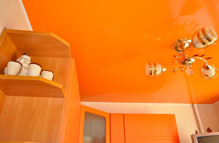 Оранжевые натяжные потолки Потолки Всем