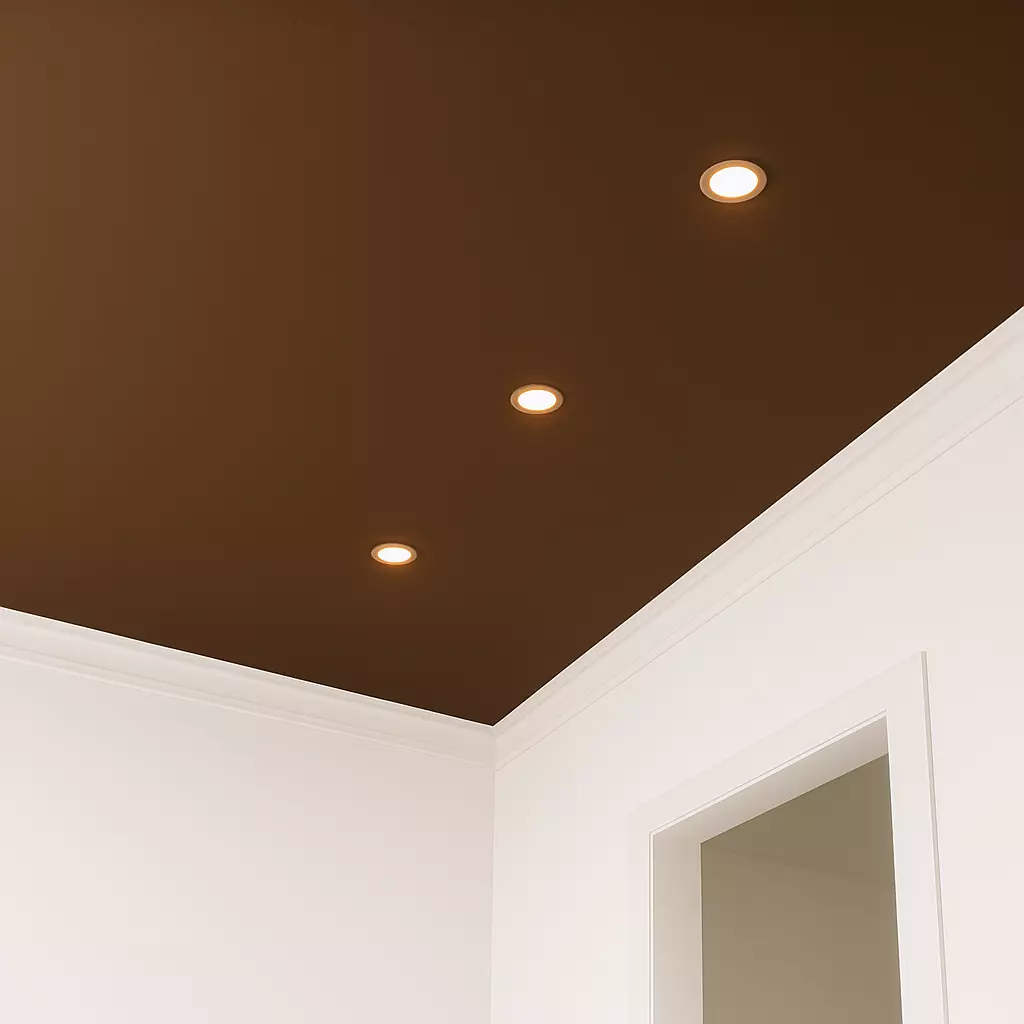 Коричневый натяжной потолок Потолки Всем