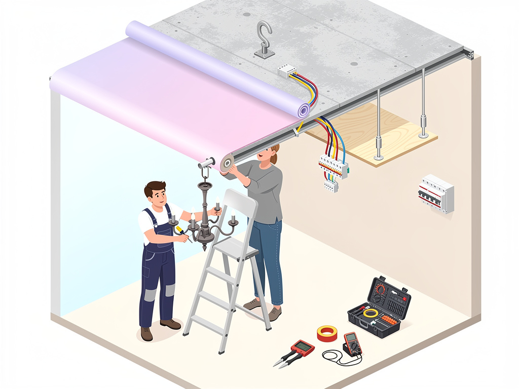 Как снять люстру перед натяжным потолком: безопасный демонтаж и подготовка проводки за 30 минут Potolki-Vsem