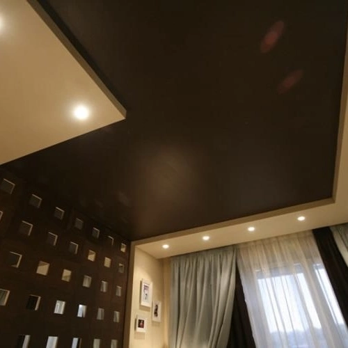 Коричневый натяжной потолок Потолки Всем